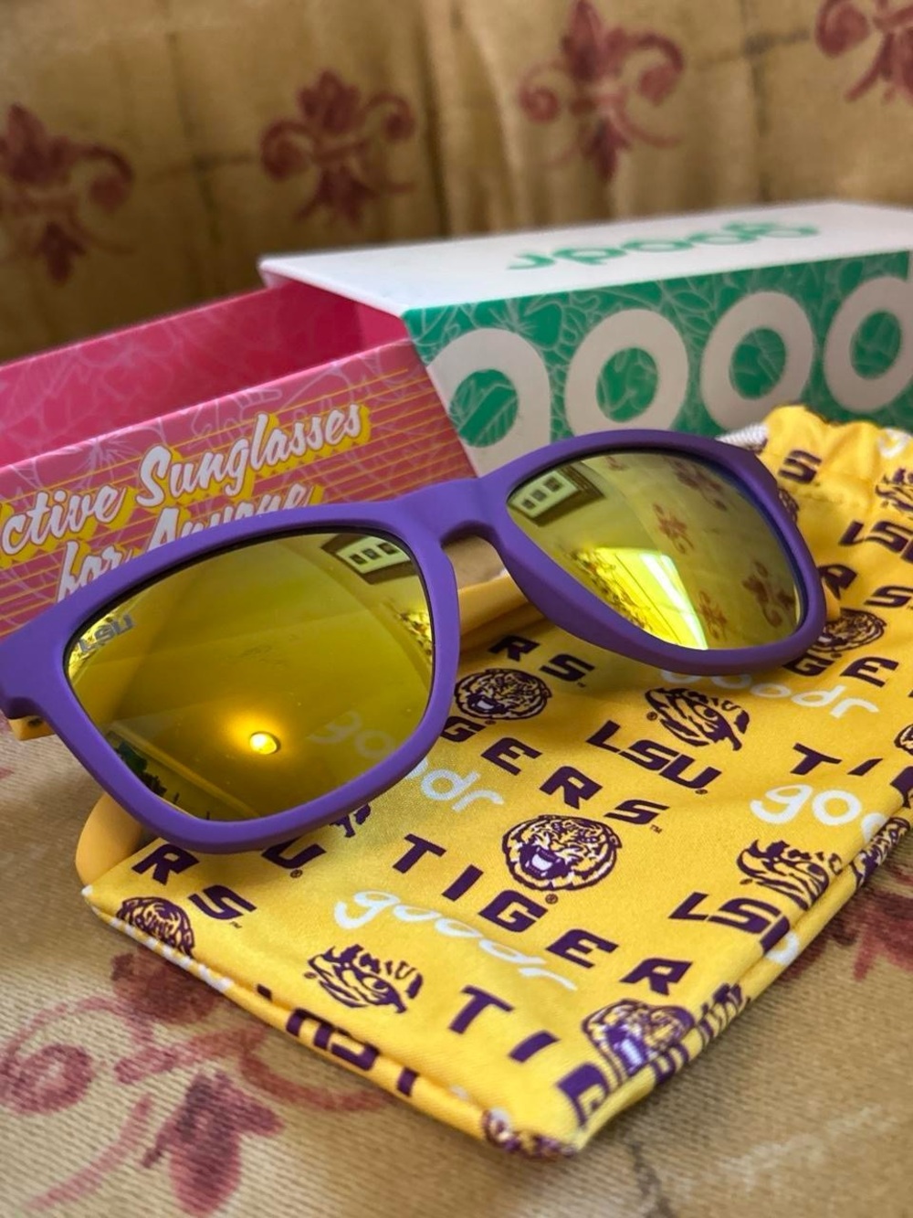 Unisex The OG Goodr LSU Tigers Team Collegiate Football Sunglasses Polarized